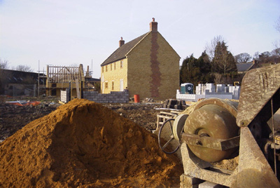 house and building site